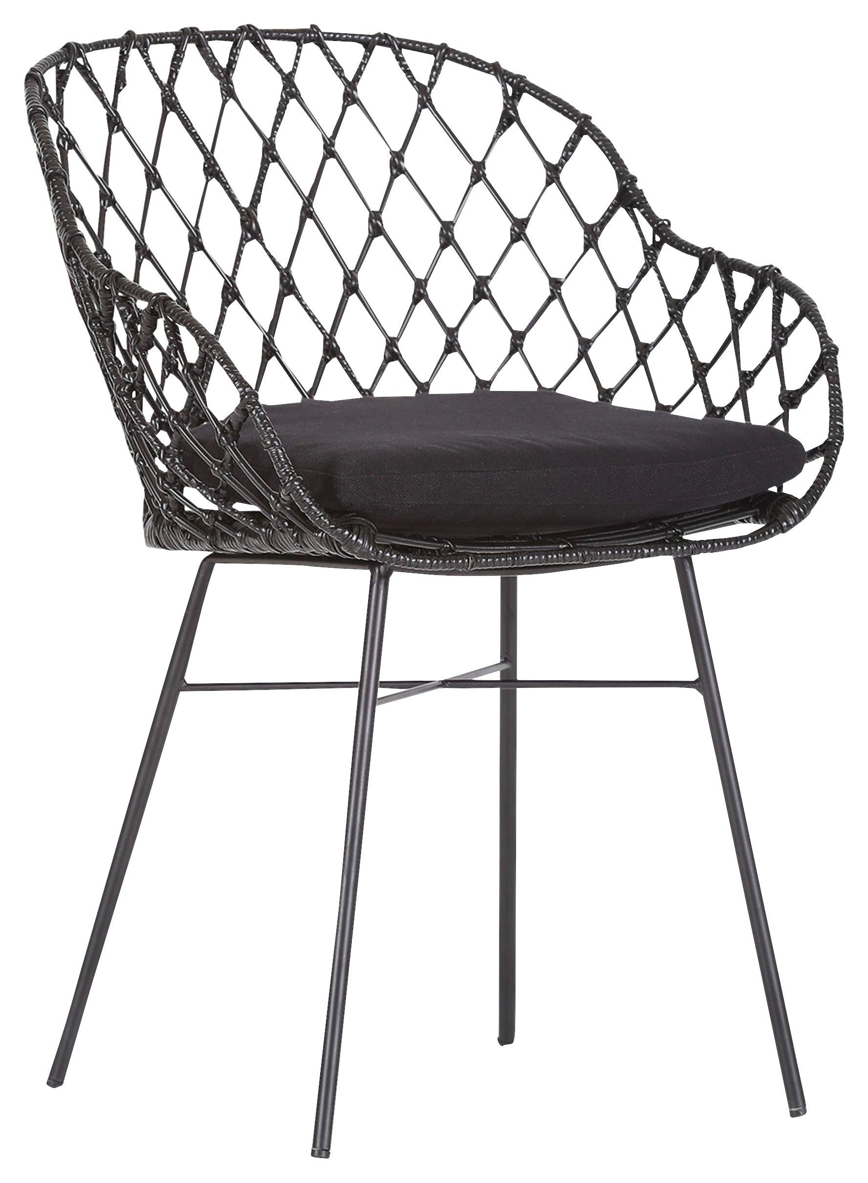 KRZESŁO GÖTEBORG - antracytowy/czarny, Design, metal/drewno (60/85/58cm) - Landscape