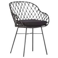 KRZESŁO GÖTEBORG - antracytowy/czarny, Design, metal/drewno (60/85/58cm) - Landscape