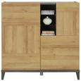 Highboard Eichefarben/Anthrazit - Eichefarben/Anthrazit, Holzwerkstoff/Metall (120/120/45cm) Highboard Eichefarben/Anthrazit - Eichefarben/Anthrazit, Holzwerkstoff/Metall (120/120/45cm)
