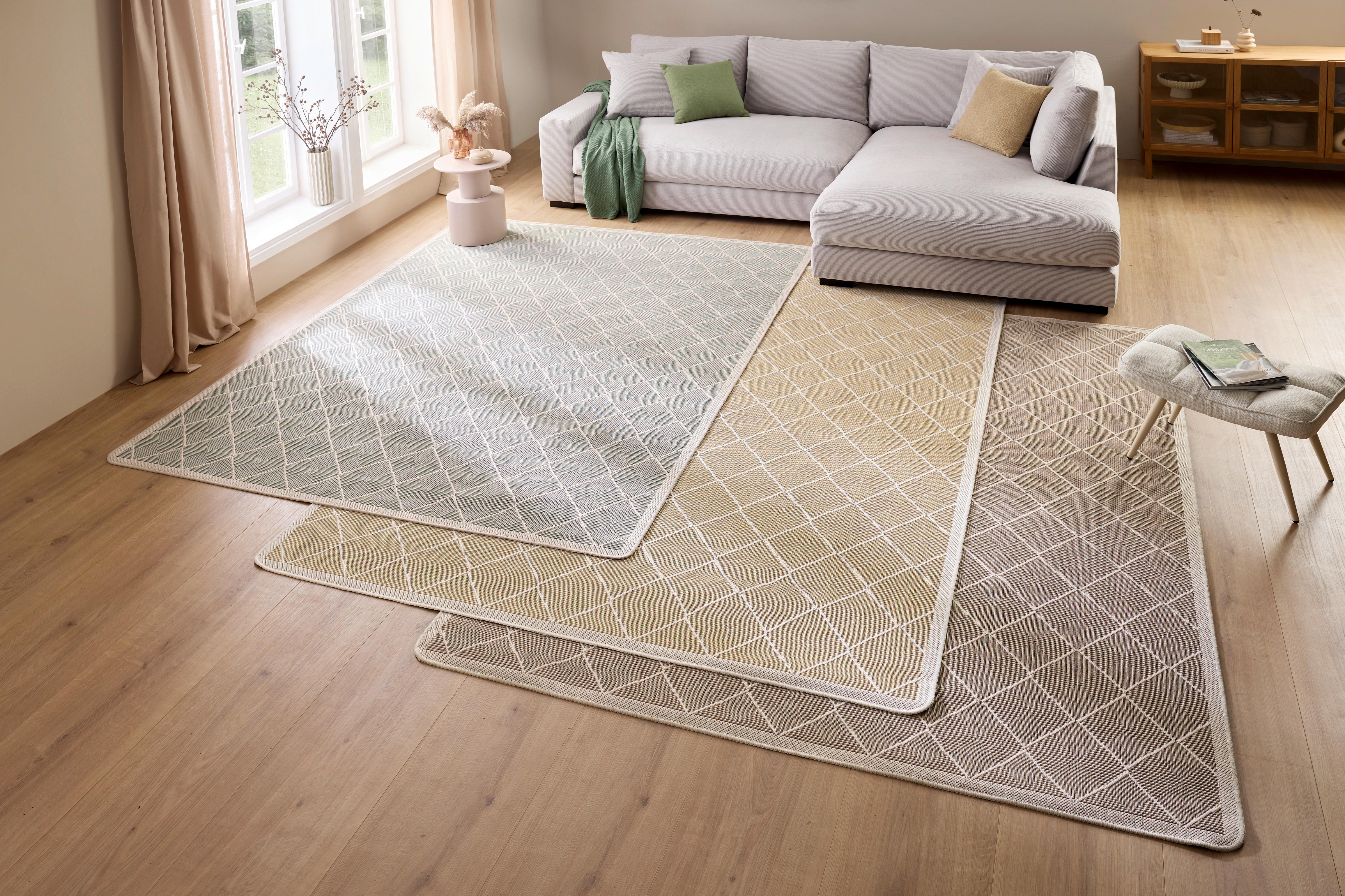 FLATVÄVD MATTA FJORA - gul, Modern, textil (200/250cm) - Mömax
