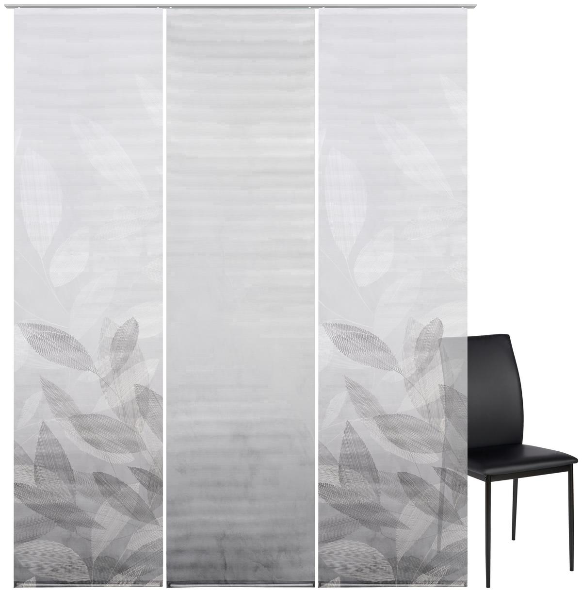 ZASŁONA PANELOWA ABIGAIL - szary, Natur, tkanina (60/245cm) - Novel