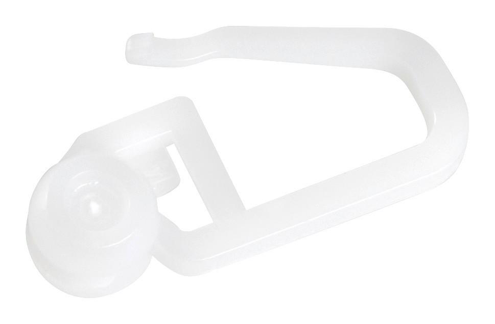 Rollengleiter Amelie in Weiß, 100 Stück - Weiß, Kunststoff (1/1/1cm) - Modern Living