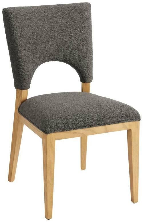 KRZESŁO DORIAN -TREND- - kolor naturalny/szary, Modern, drewno/tkanina (50/90/59cm) - Zandiara