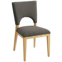 KRZESŁO DORIAN -TREND- - kolor naturalny/szary, Modern, drewno/tkanina (50/90/59cm) - Zandiara