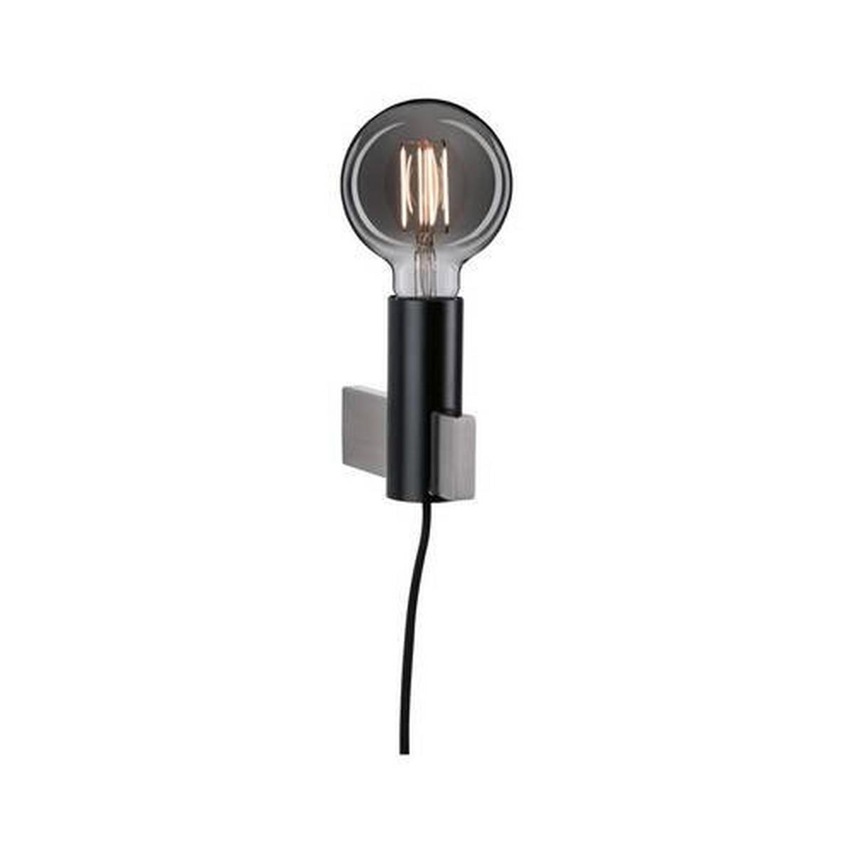 Deckenleuchte Aik in Schwarz max. 20 Watt - Schwarz, Basics, Metall (4,5/12cm) - Paulmann