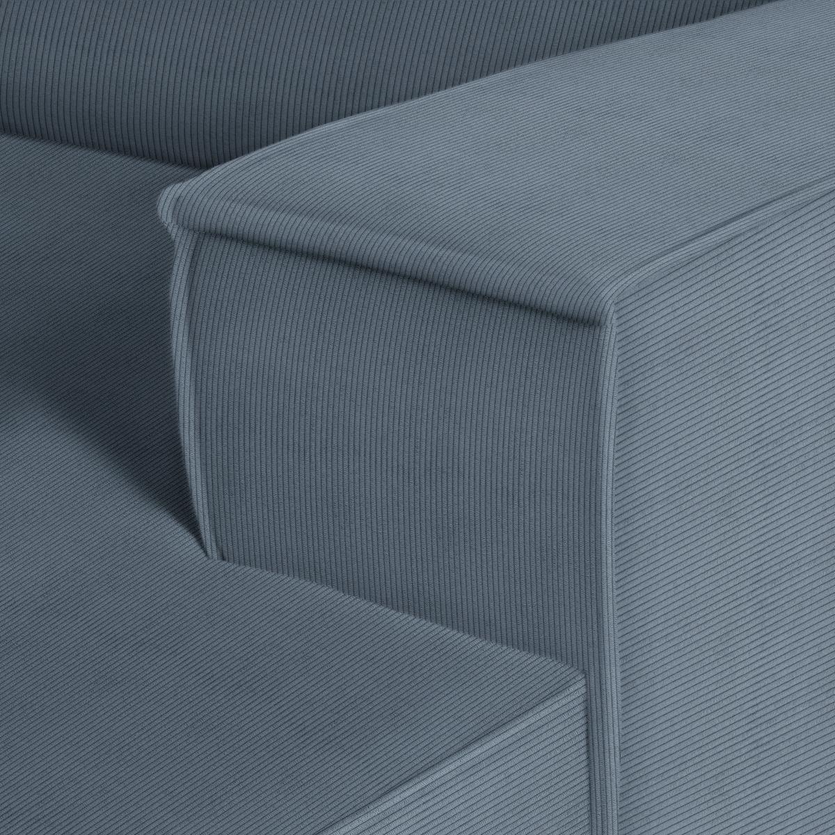 Wohnlandschaft Loft Blaugrau - Blaugrau/Schwarz, MODERN, Kunststoff/Textil (265/75/172cm) - Mömax