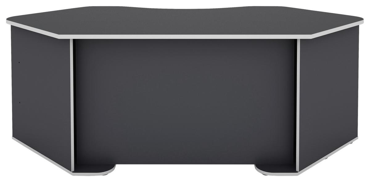 Gaming Tisch in Anthrazit/Hellgrau - Anthrazit/Hellgrau, Modern, Naturmaterialien/Kunststoff (198/76/85cm) - Mömax