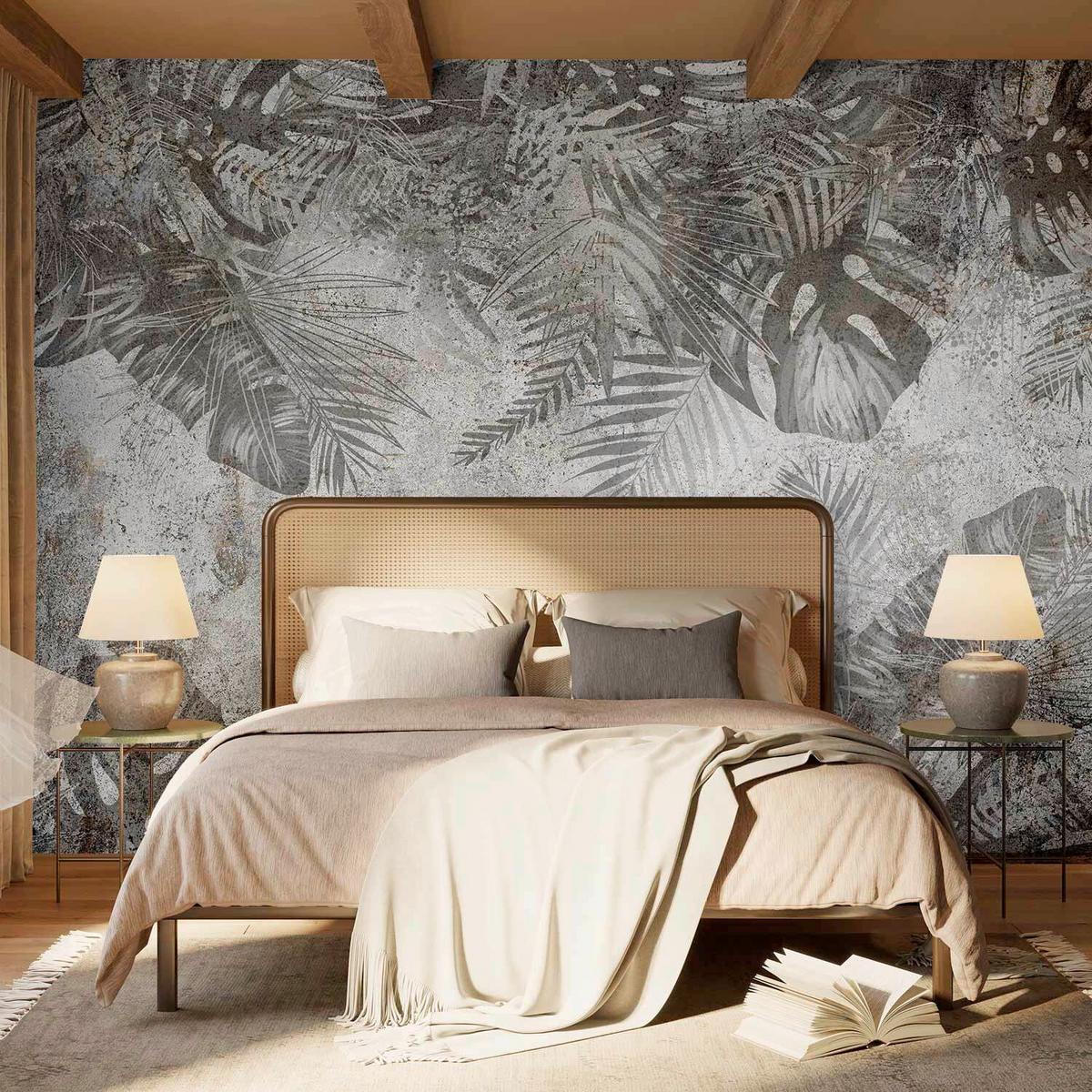 Fototapeta Natural Whispers, 100x70cm - črna/sivobela, Trendi, tekstil (100/70cm) - artgeist