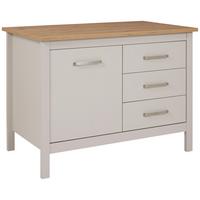 Kuhinjski Otok Sardegna - kašmir/srebrne boje, Romantično / ladanjski, drvni materijal/metal (124/91/75cm)