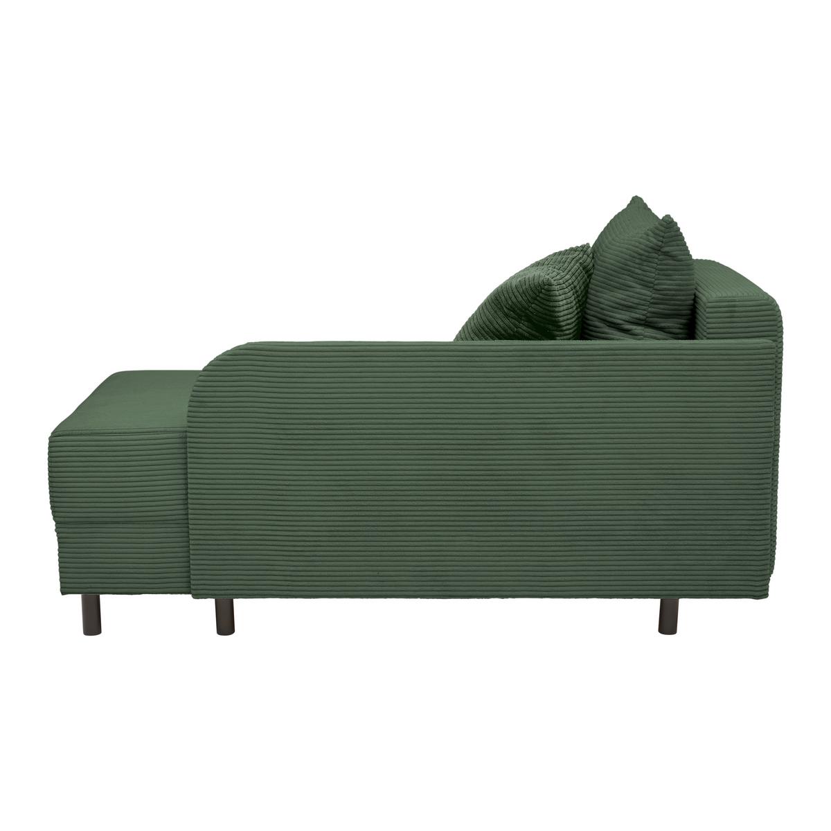 Liege Nova Olivgrün - Schwarz/Olivgrün, MODERN, Holz/Textil (85/62/145cm) - Based