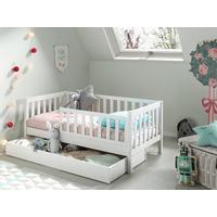 Kinder-/Juniorbett 70x140 cm, weiß - Naturfarben/Weiß, MODERN, Holz (70/140cm) - MID.YOU