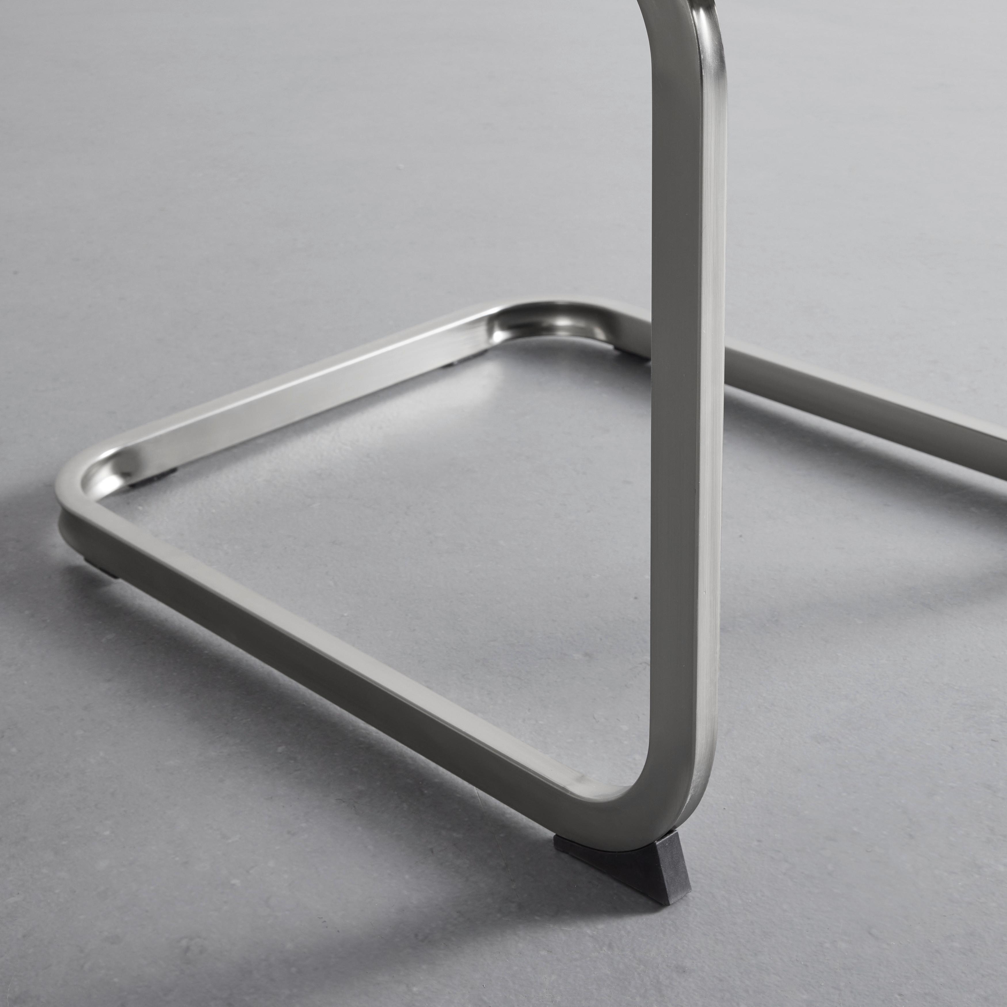 SVIKTSTOL LUCIE - kromfärg/grå, Modern, metall/trä (42,5/98/45cm) - Bessagi Home