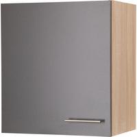 Kuhinjska Zgornja Omarica Merle, Barva Hrasta, Siva - srebrne barve/siva, Basics, kovina/leseni material (50/56,1/34,6cm) - Respekta