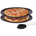 Pizzaset Luigi aus Stahl, 3-teilig - Schwarz, KONVENTIONELL, Metall (3/32,5/33cm) Pizzaset Luigi aus Stahl, 3-teilig - Schwarz, KONVENTIONELL, Metall (3/32,5/33cm)