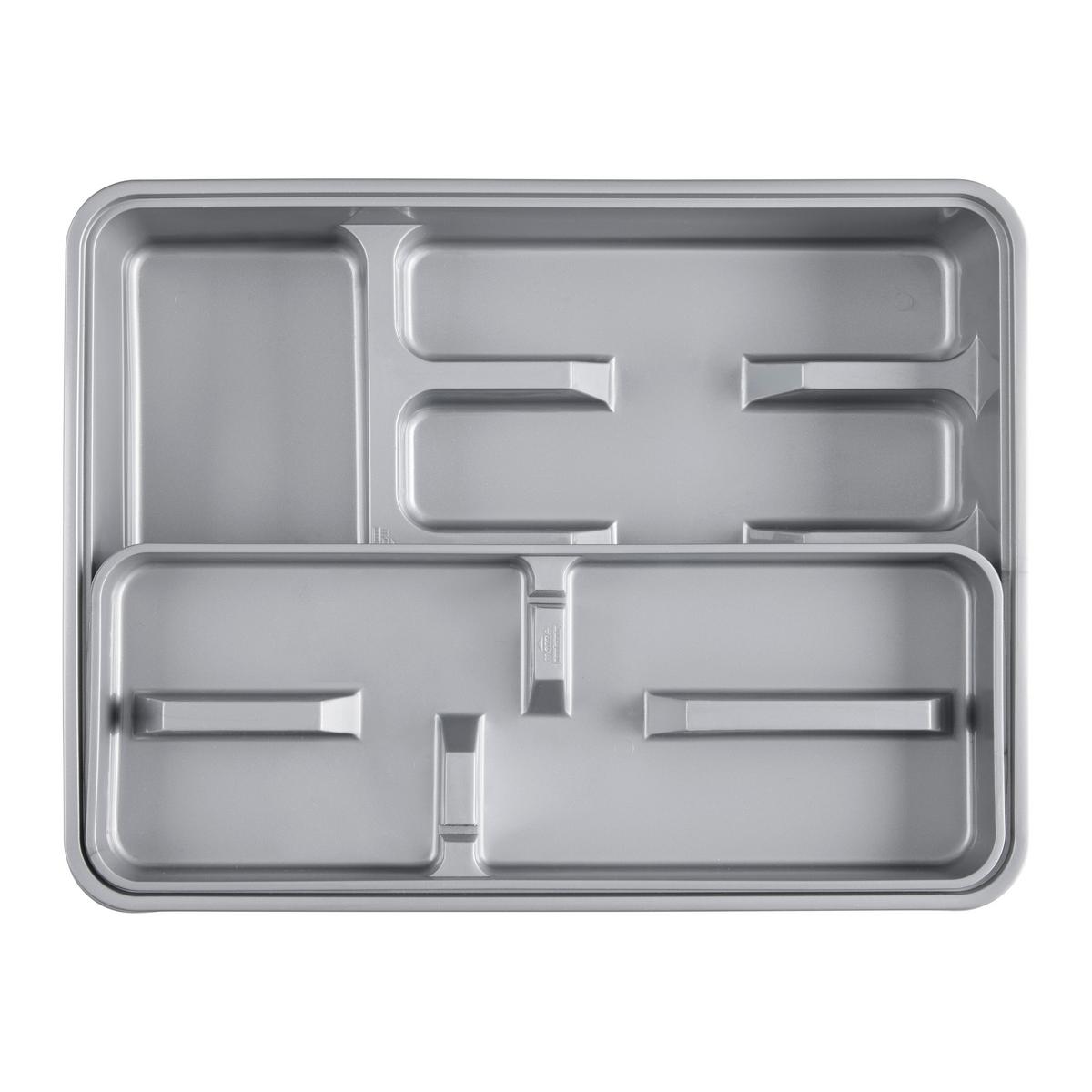 Tavă pentru tacămuri Manuela - gri, Basics, plastic (30/40/7cm) - Mömax