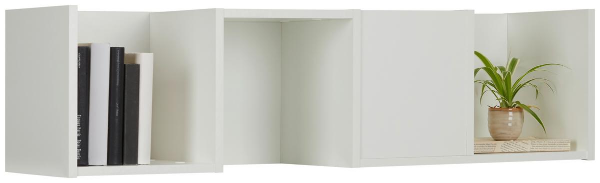Sarok-falipolc Fehér Magic - fehér, Modern, faalapú anyag (30/112/30cm) - Mömax