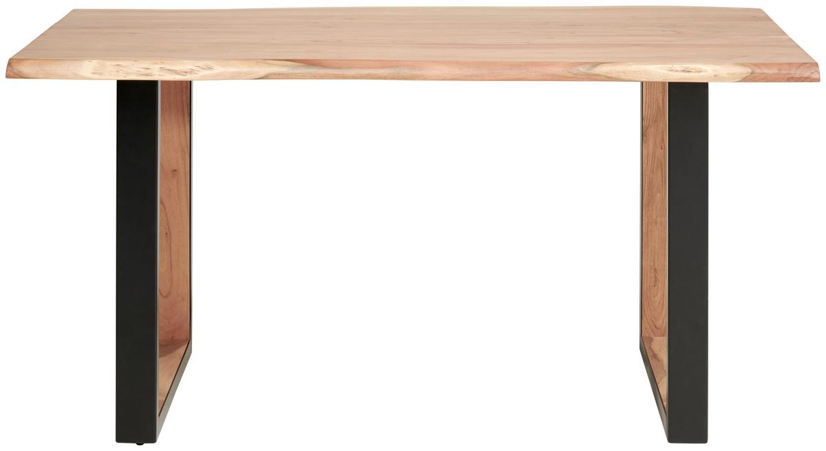 STÓŁ DO JADALNI FIORENTINO - kolor akacjowy/czarny, Natur, metal/drewno (140/76/80cm) - Livetastic