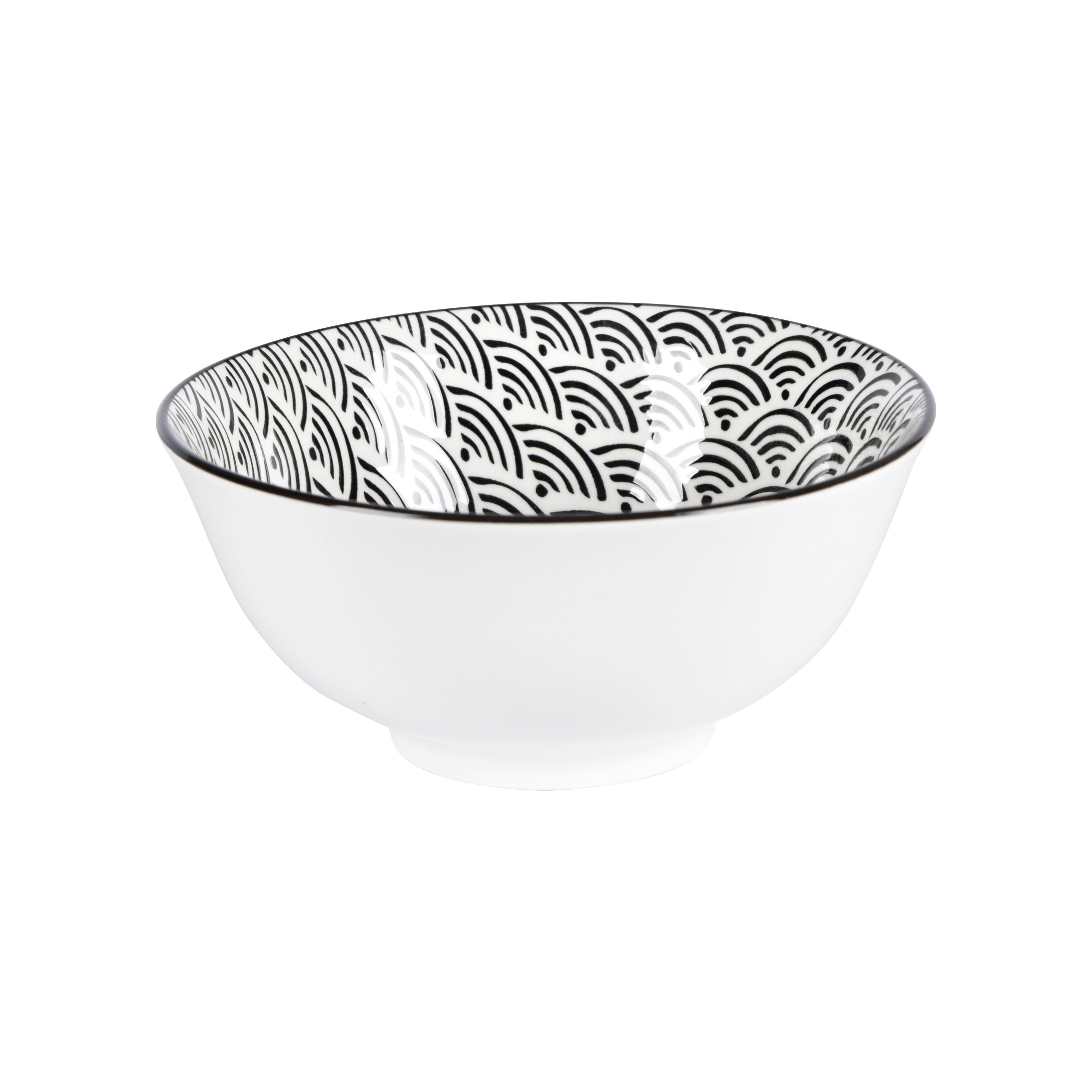 Müslischale Shiva in Schwarz/Weiß Ø ca. 15,5cm - Schwarz/Weiß, LIFESTYLE, Keramik (15,5/7cm) - Mömax