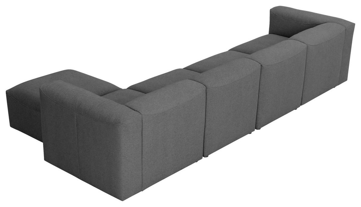 ECKSOFA LENA - Anthrazit, Design, Kunststoff/Textil (350/175cm) - Max Winzer