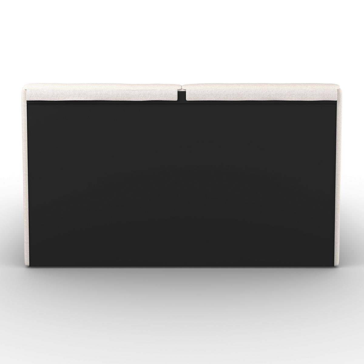 Polsterbett Perla Beige ca. 180x200 cm - Beige/Schwarz, MODERN, Holz/Kunststoff (180/200cm) - Bessagi Home