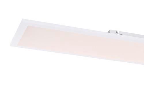 LED-Deckenleuchte Rosi max. 40 Watt - Opal/Weiß, Basics, Kunststoff/Metall (120/30/5,5cm) - Globo