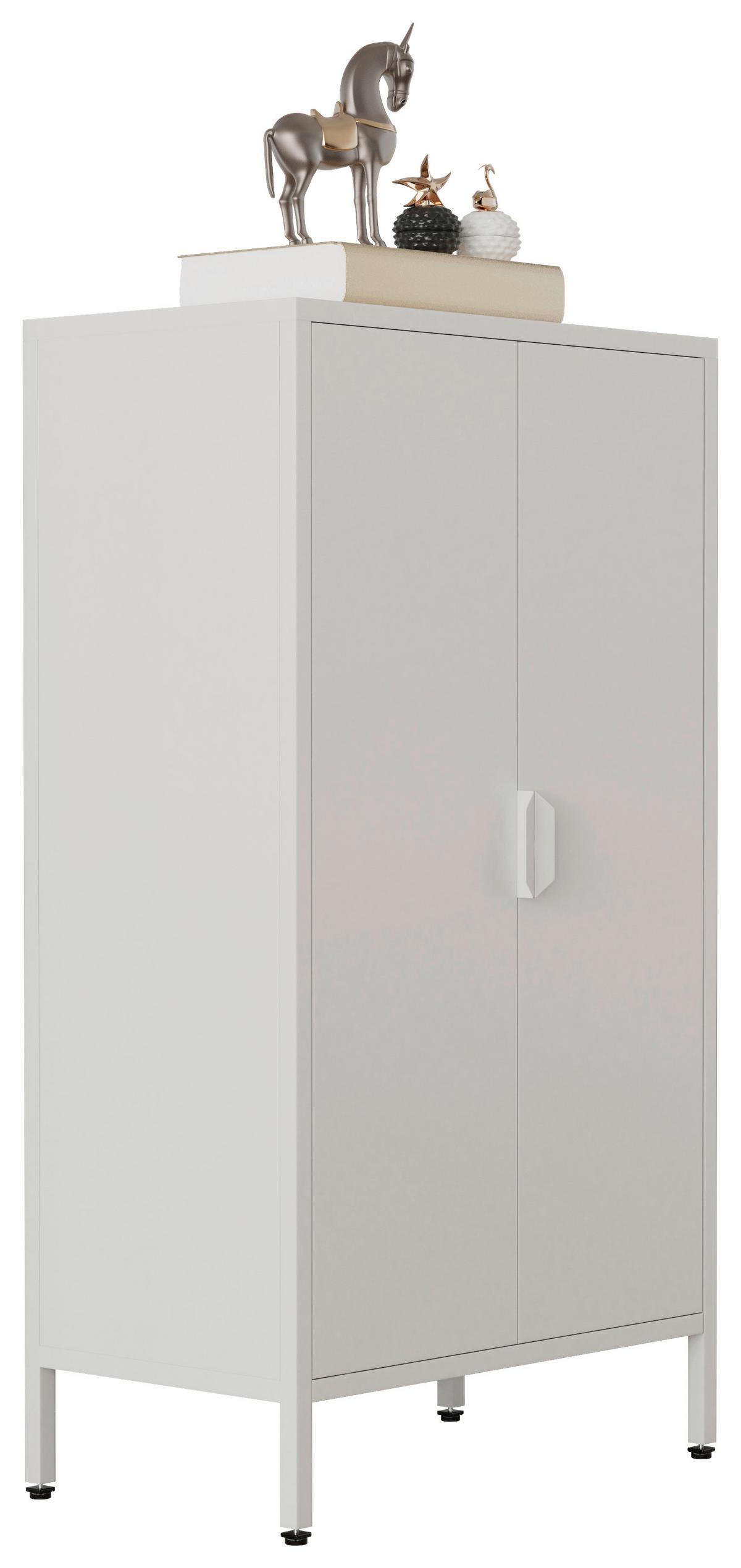 HIGHBOARD FLOKAS M - Weiss, Design, Metall (60/110/35cm) - MID.YOU