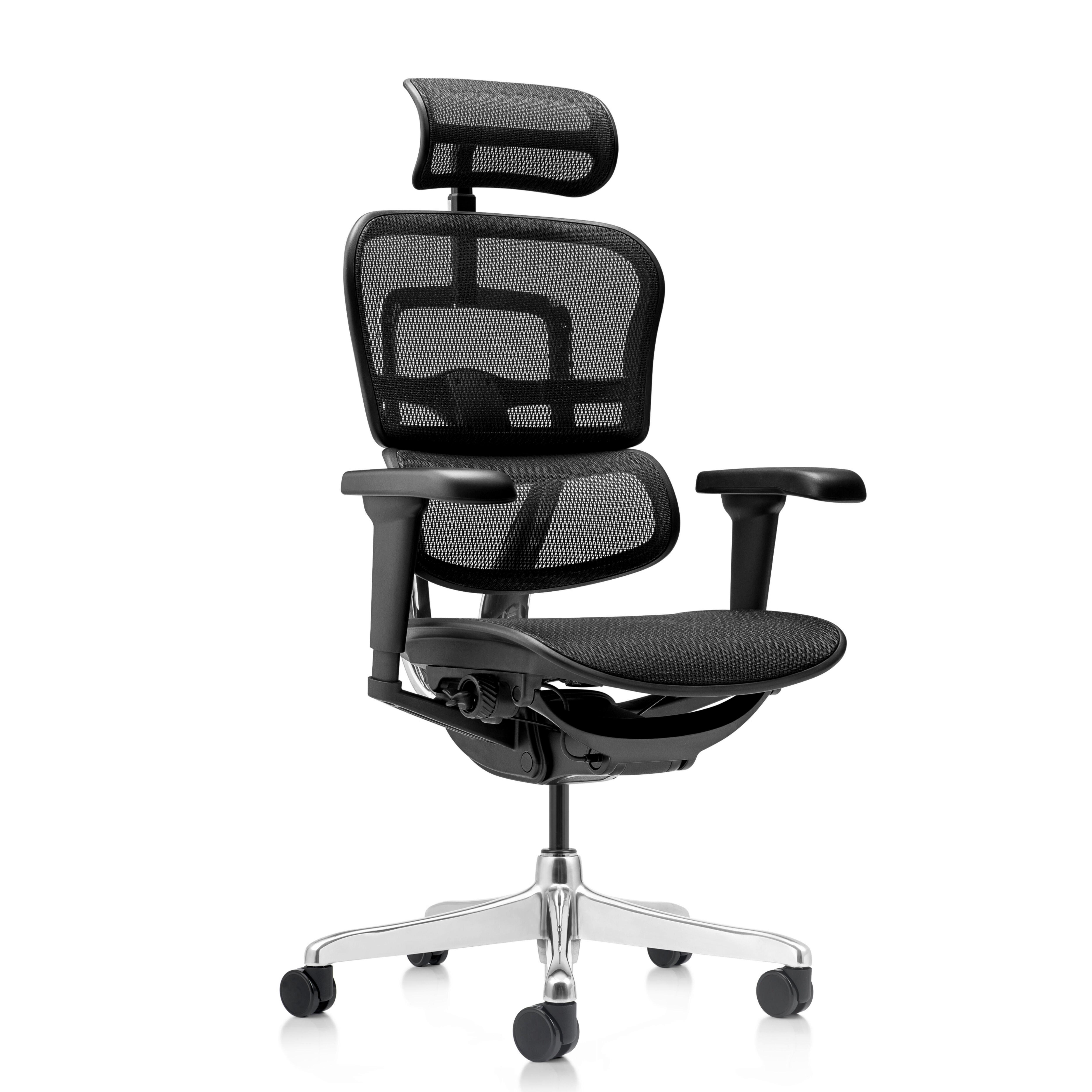 Drehstuhl Ergohuman Ultra Gen2 Schwarz - Silberfarben/Schwarz, MODERN, Kunststoff/Textil (65/132/60cm) - MID.YOU