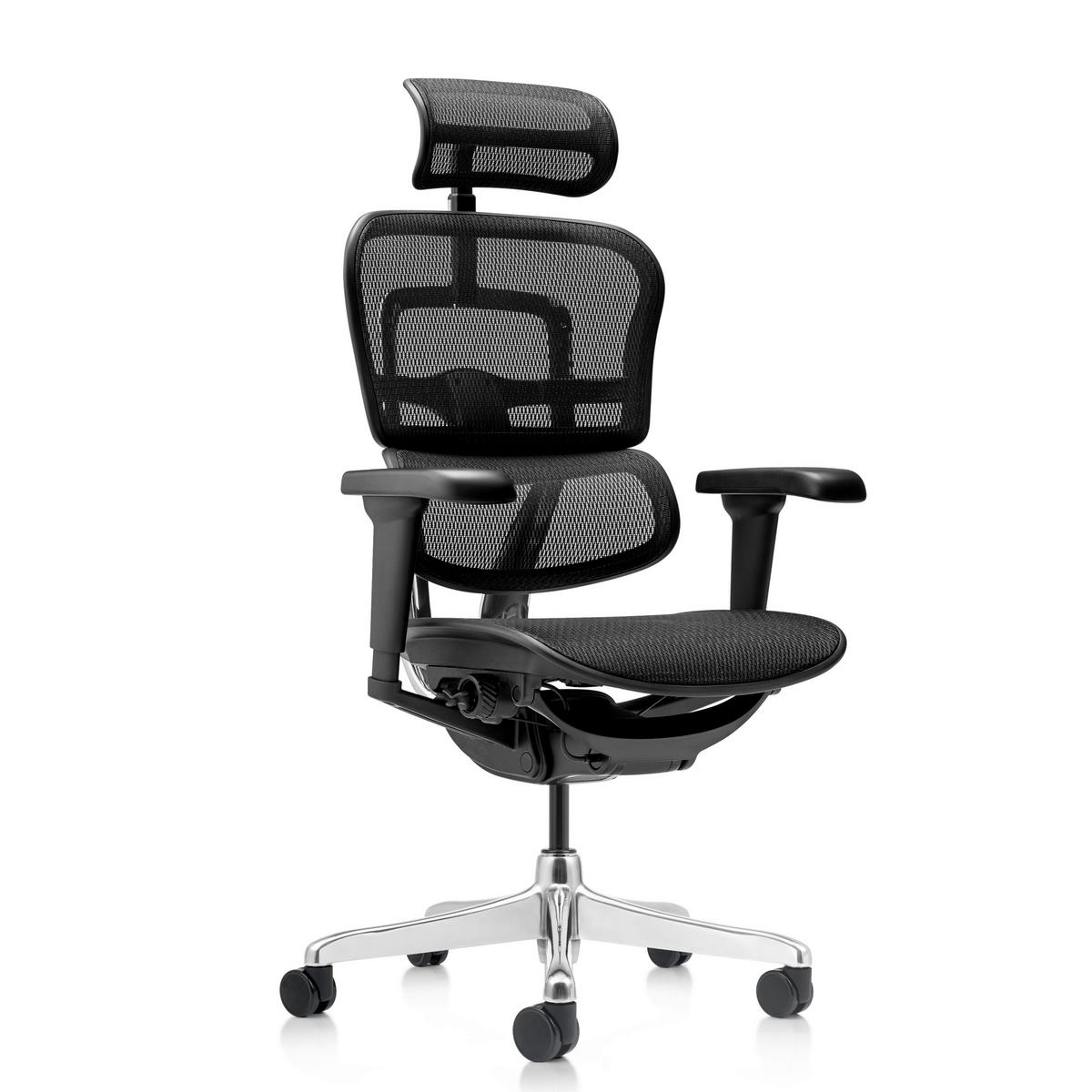 Drehstuhl Ergohuman Ultra Gen2 Schwarz - Silberfarben/Schwarz, MODERN, Kunststoff/Textil (65/132/60cm) - MID.YOU