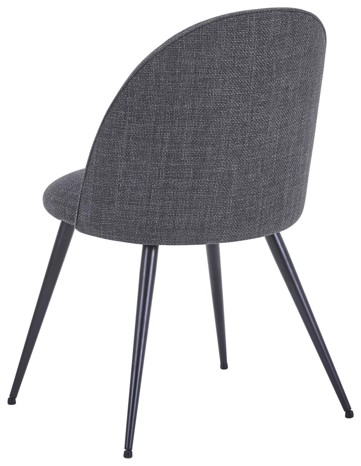 Stuhl Lotte Grau - Schwarz/Grau, LIFESTYLE, Textil/Metall (49.5/83.5/53.5cm) - Mömax