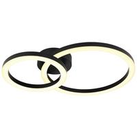 LED-Deckenleuchte Rundi in Schwarz/Weiß max. 15 Watt - Schwarz/Weiß, MODERN, Kunststoff/Metall (42/30/7,5cm) - Mömax