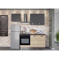 Blok Kuhinja S Aparatima Star - siva, Moderno, drvni materijal/metal (210/216/60cm) - Mömax