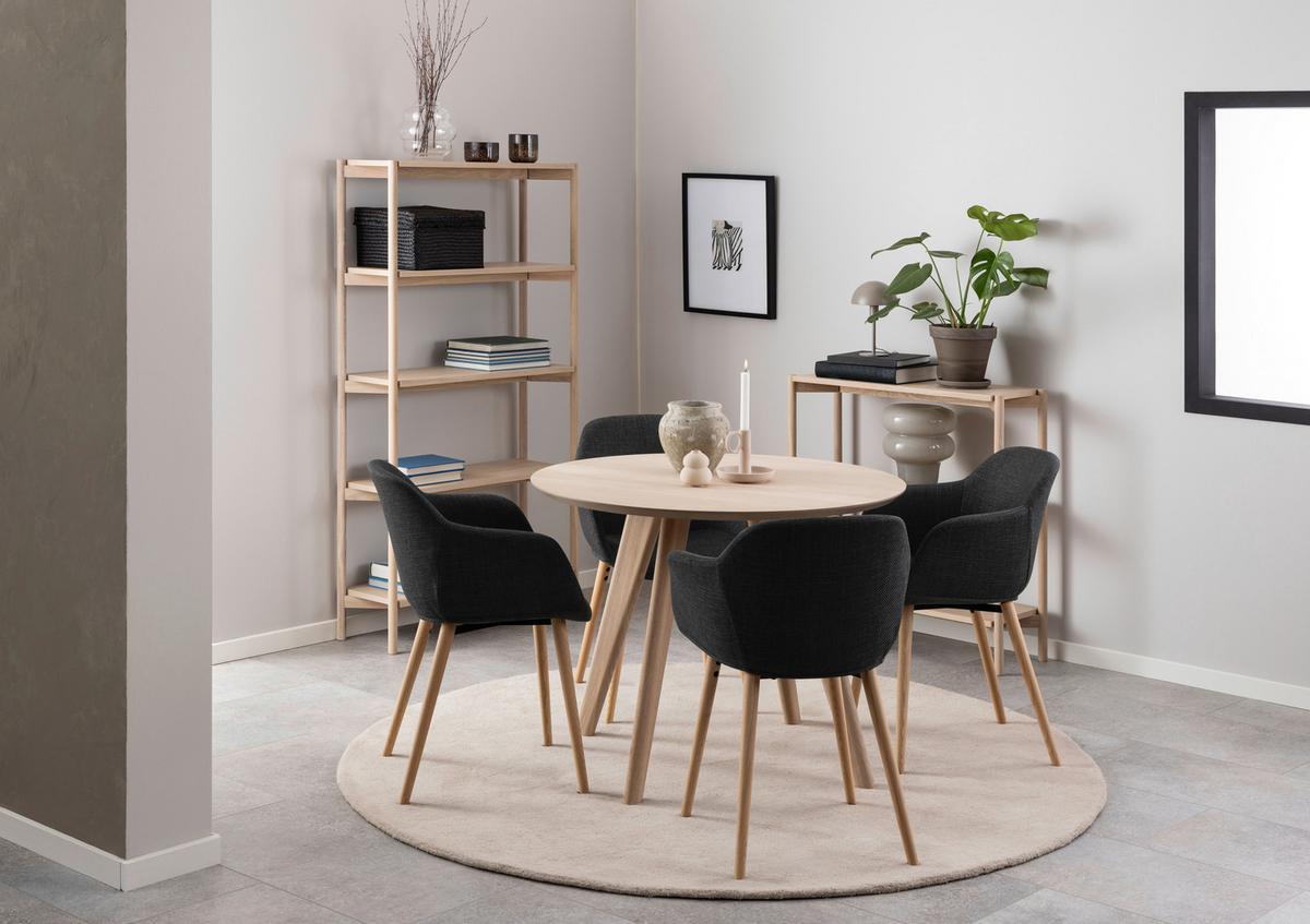 REGAŁ OXFORD - kolor dębowy, Trend, materiał drewnopochodny/drewno (86/160/30cm)