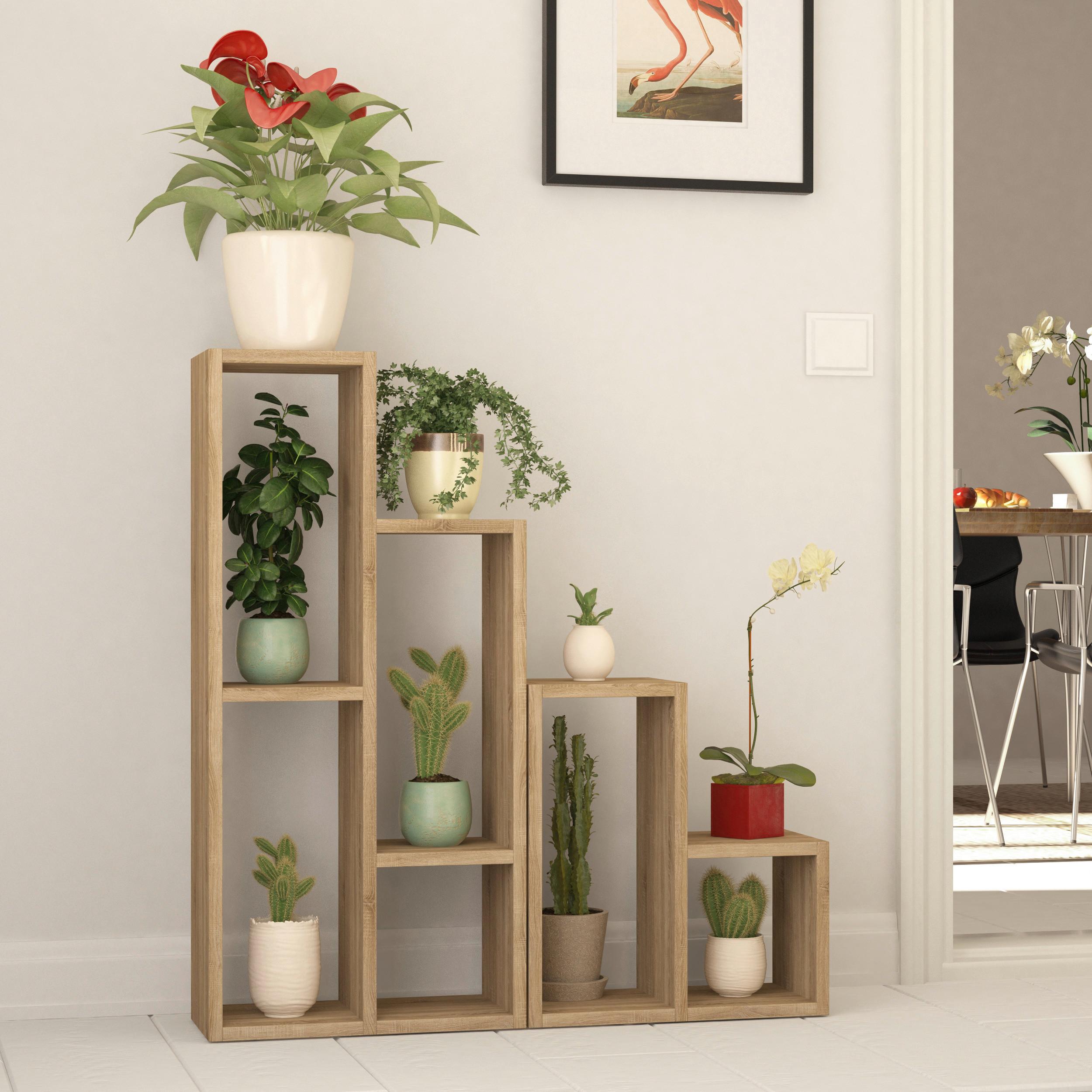 Regal Sule - barve hrasta, Design, leseni material (42/89/20cm) - Livetastic