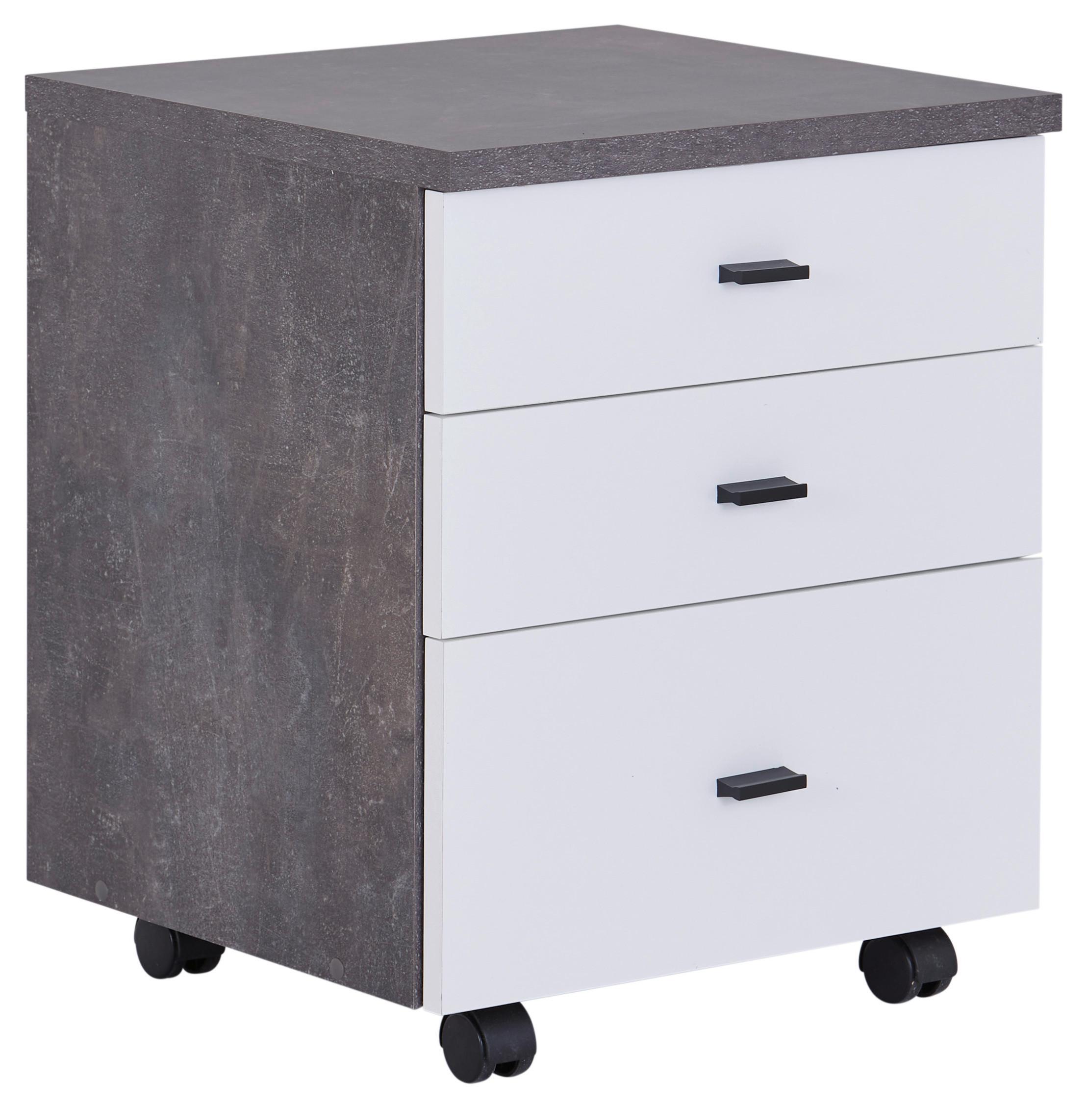 Predalnik Na Kolescih 4-You, Temno Siva, Bela - temno siva/bela, Moderno, umetna masa/leseni material (43/53/40cm) - Mömax