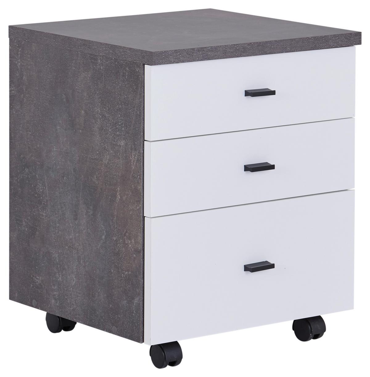 Predalnik Na Kolescih 4-You, Temno Siva, Bela - temno siva/bela, Moderno, umetna masa/leseni material (43/53/40cm) - Mömax