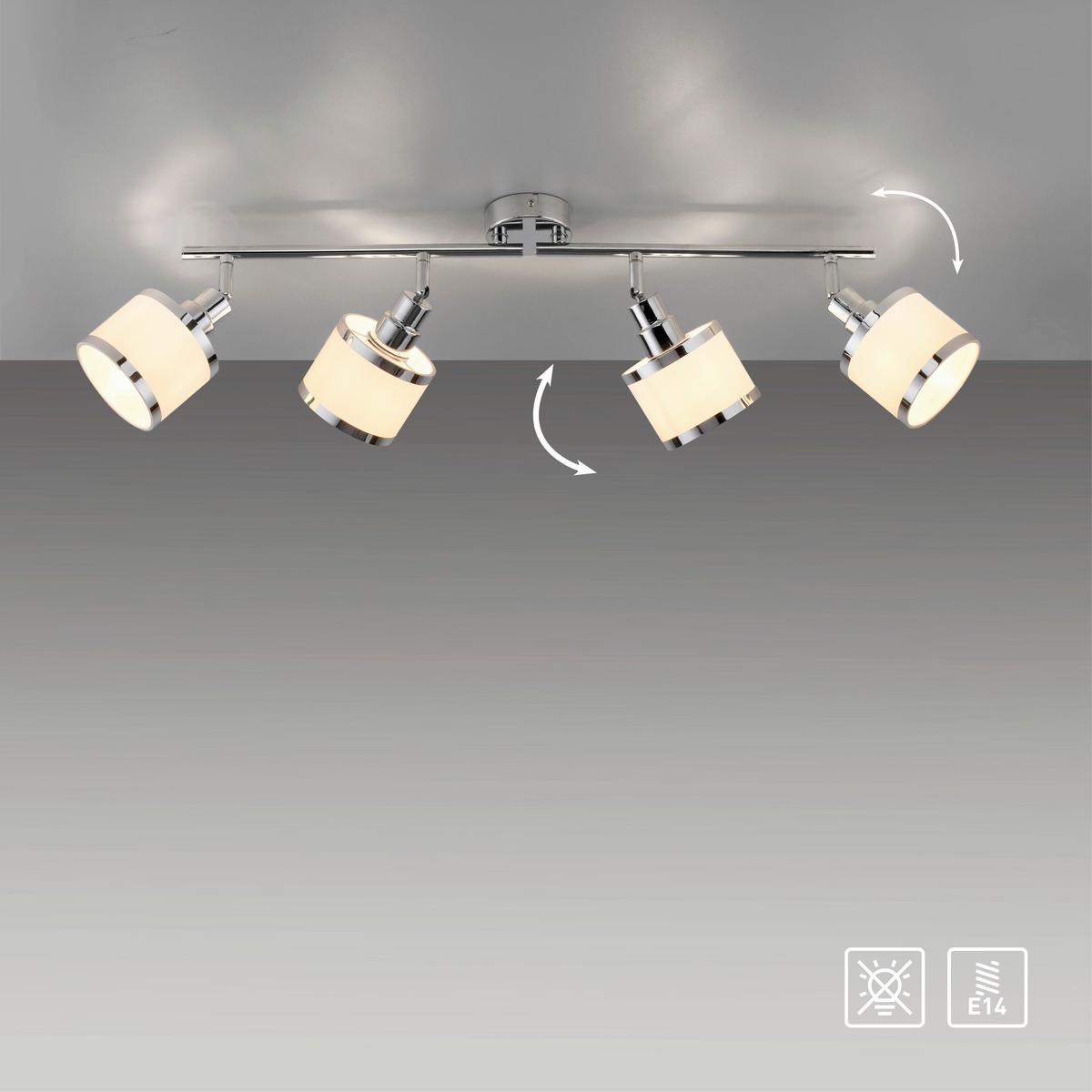 LAMPA SUFITOWA LED ACCOR - kolor chromowy, Modern, tworzywo sztuczne/metal (78/78/13-22cm)