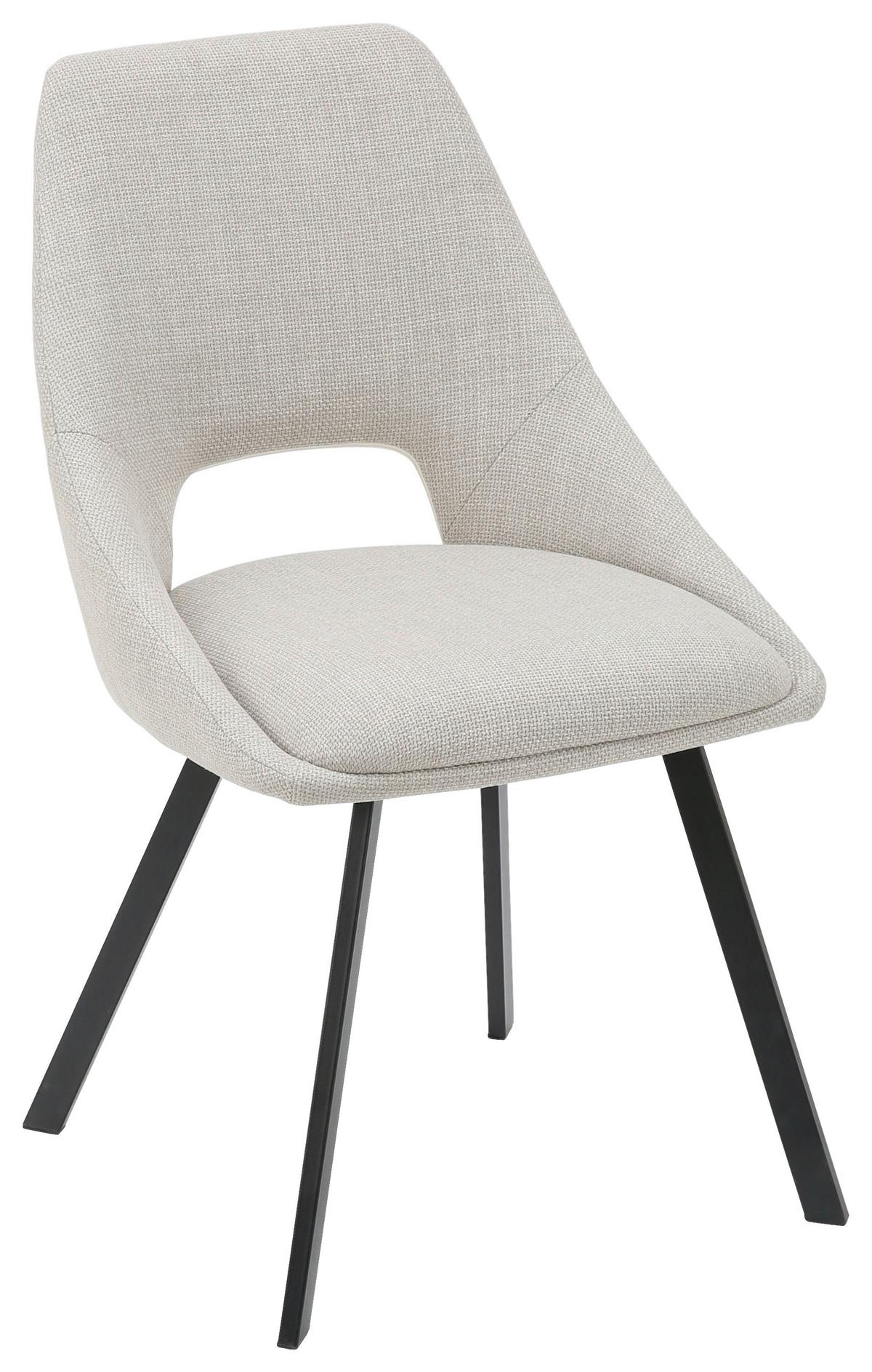 Stolica Alisa - bež/crna, Moderno, metal/tekstil (50/57/83cm) - Mömax