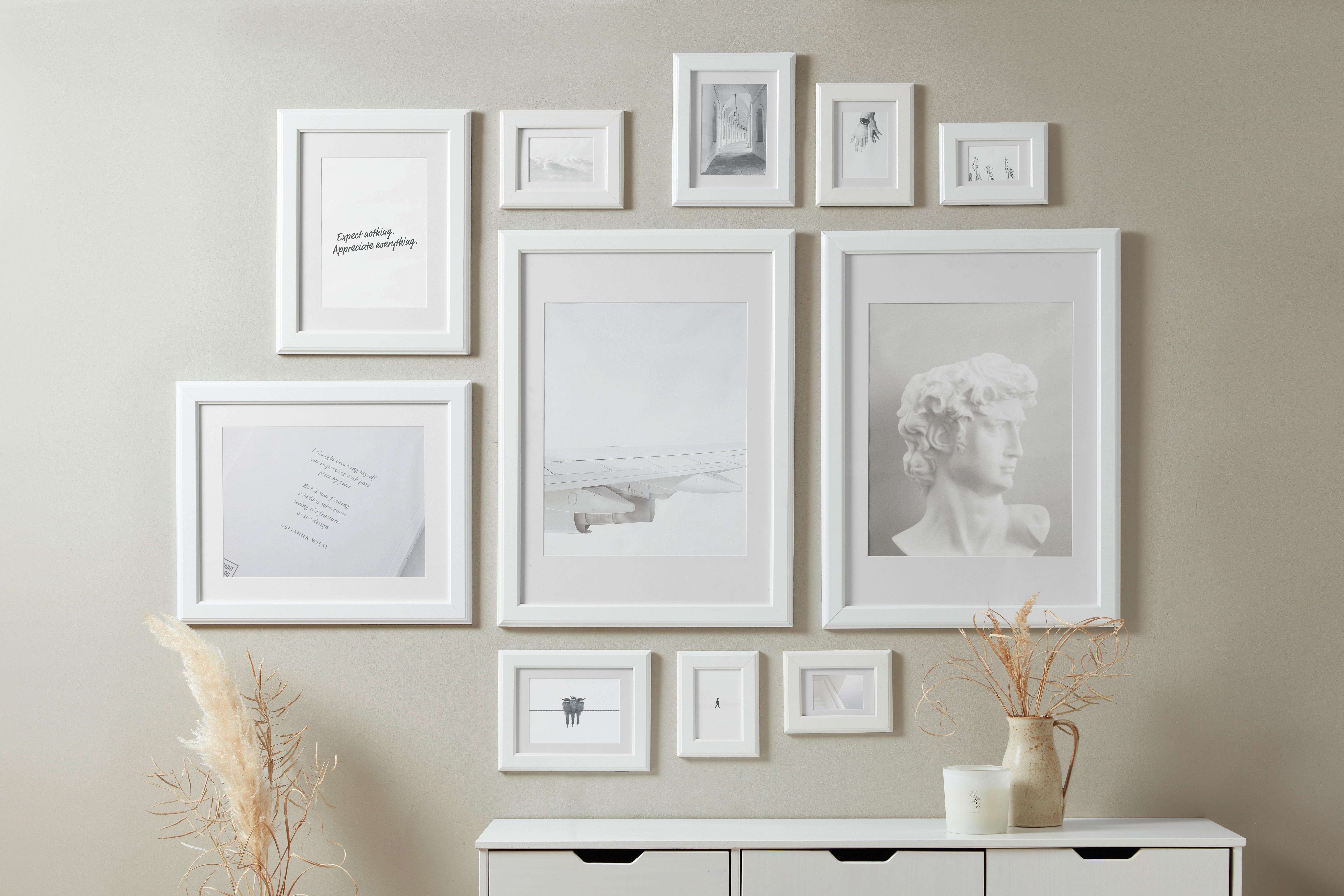 Bilderrahmen Provence ca. 18x24cm - Weiss, Romantik / Landhaus, Glas/Holz (18/24cm) - Modern Living