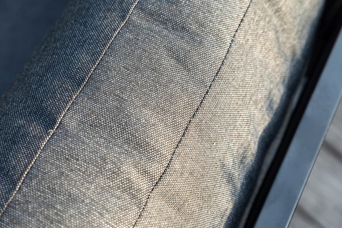 Loungegarnitur 3-tlg Rio Echtholz/Metall mit Kissen - Anthrazit/Braun, MODERN, Holz/Textil (178/68/228,5cm) - Gardenson