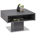 Klubska Mizica Arizona - antracit/nerjaveče jeklo, Moderno, leseni material (70/46/69cm) - Premium Living Klubska Mizica Arizona - antracit/nerjaveče jeklo, Moderno, leseni material (70/46/69cm) - Premium Living