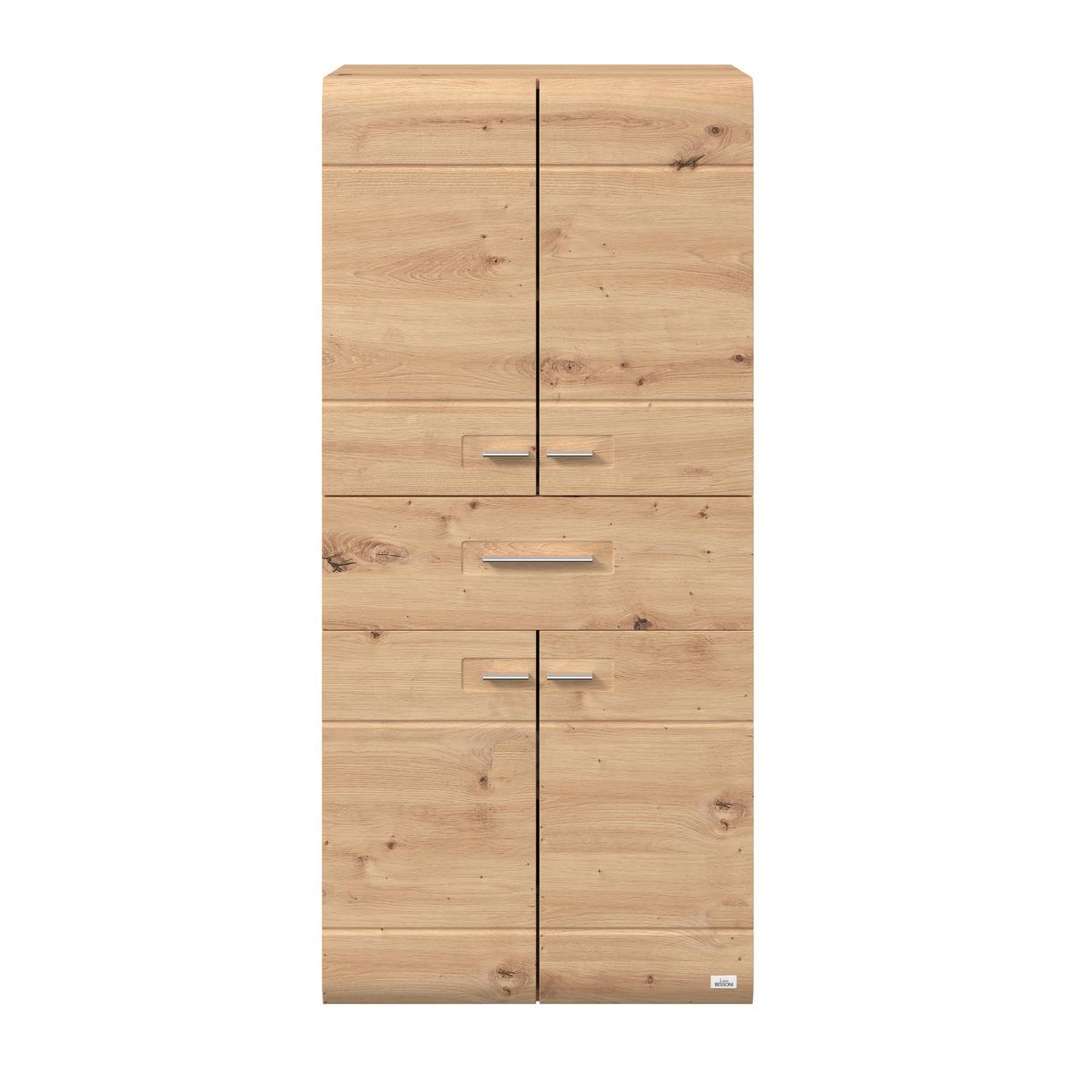 Dulap mediu Avensis - culoare lemn stejar, Modern, material pe bază de lemn (60/128,5/33cm) - Luca Bessoni