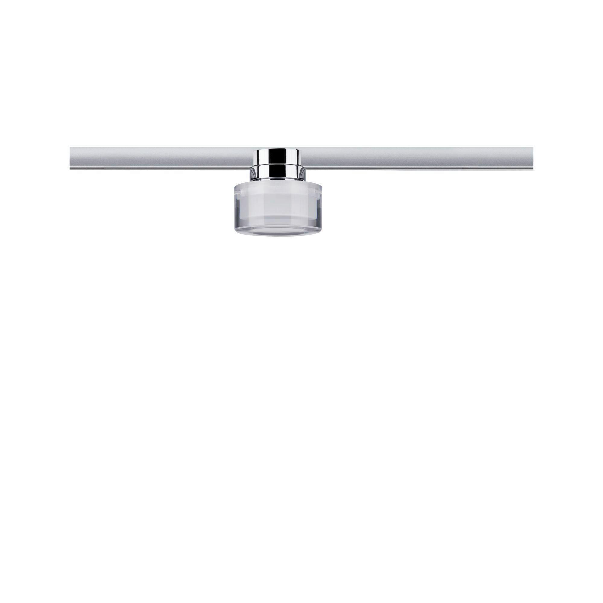 Schienensystem-Strahler Topa in Klar/Chromfarben max. 4,9 W - Klar/Chromfarben, Basics, Kunststoff/Metall (8/7,3cm) - Paulmann
