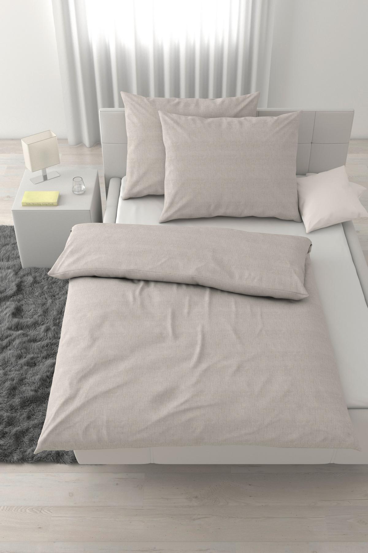 Bettwäsche Ty XXL Hellgrau ca. 200x220cm - Hellgrau (200/220cm) - Mömax