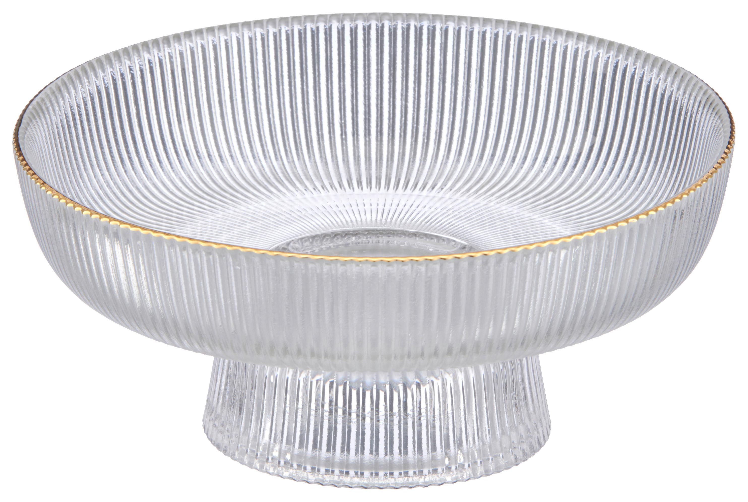 Dekoschale Manu I Klar/Goldfarben - Klar/Goldfarben, Basics, Glas (15/6,5cm) - Mömax