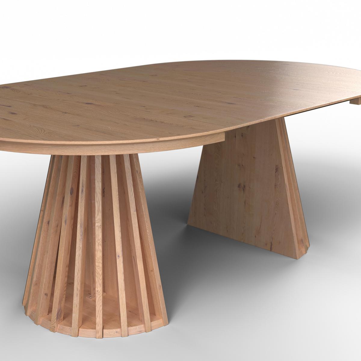 Esstisch ausziehbar Ennio Echtholz furniert/MDF - Eichefarben, MODERN, Holz/Holzwerkstoff (120-160/76/120cm) - Bessagi Home