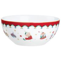 Müslischale XMAS mit Weihnachtsmotiv Ø ca. 15cm - Weiss/Rot, Konventionell, Keramik (15/6,6cm) - Mömax