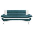 Trosjed Sofa Atlantis - bijela/tirkizna, Modern, tekstil (198/81/89cm) Trosjed Sofa Atlantis - bijela/tirkizna, Modern, tekstil (198/81/89cm)