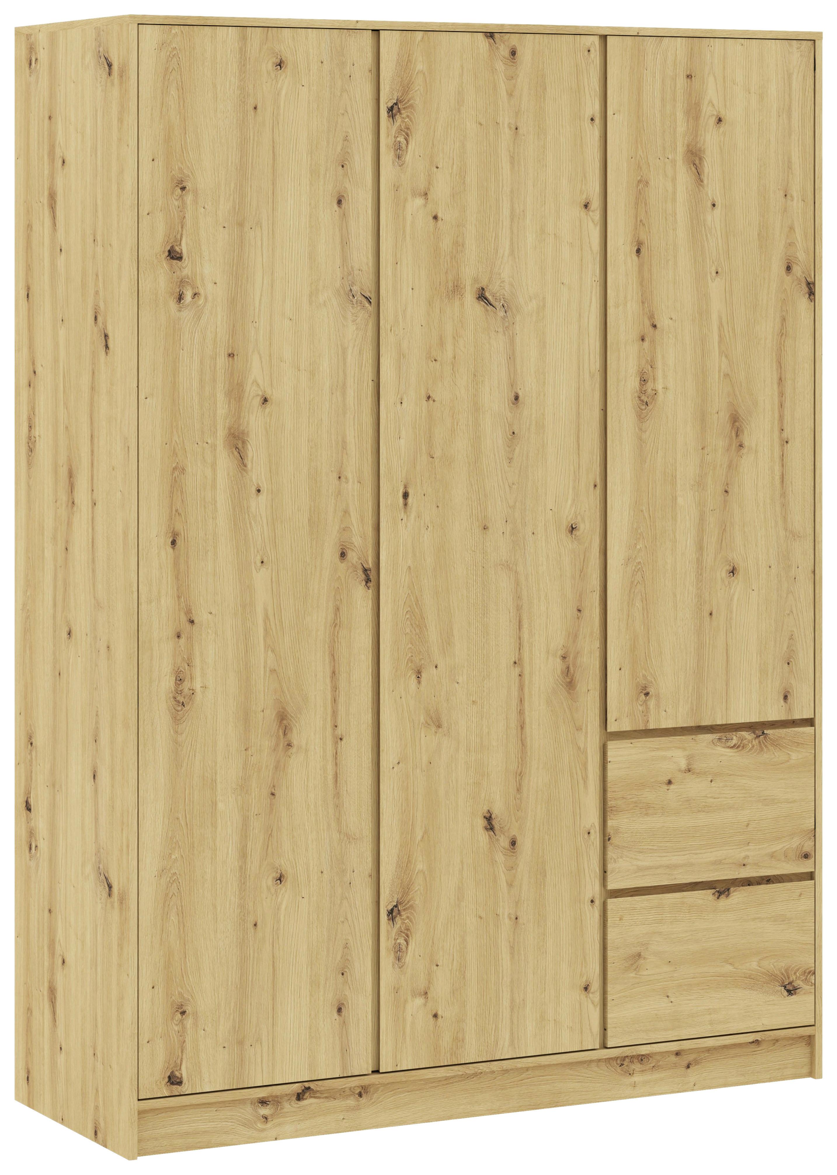 Kleiderschrank Basit Eiche Artisan - Eiche Artisan, Konventionell, Holzwerkstoff (147/206/57cm) - Mömax