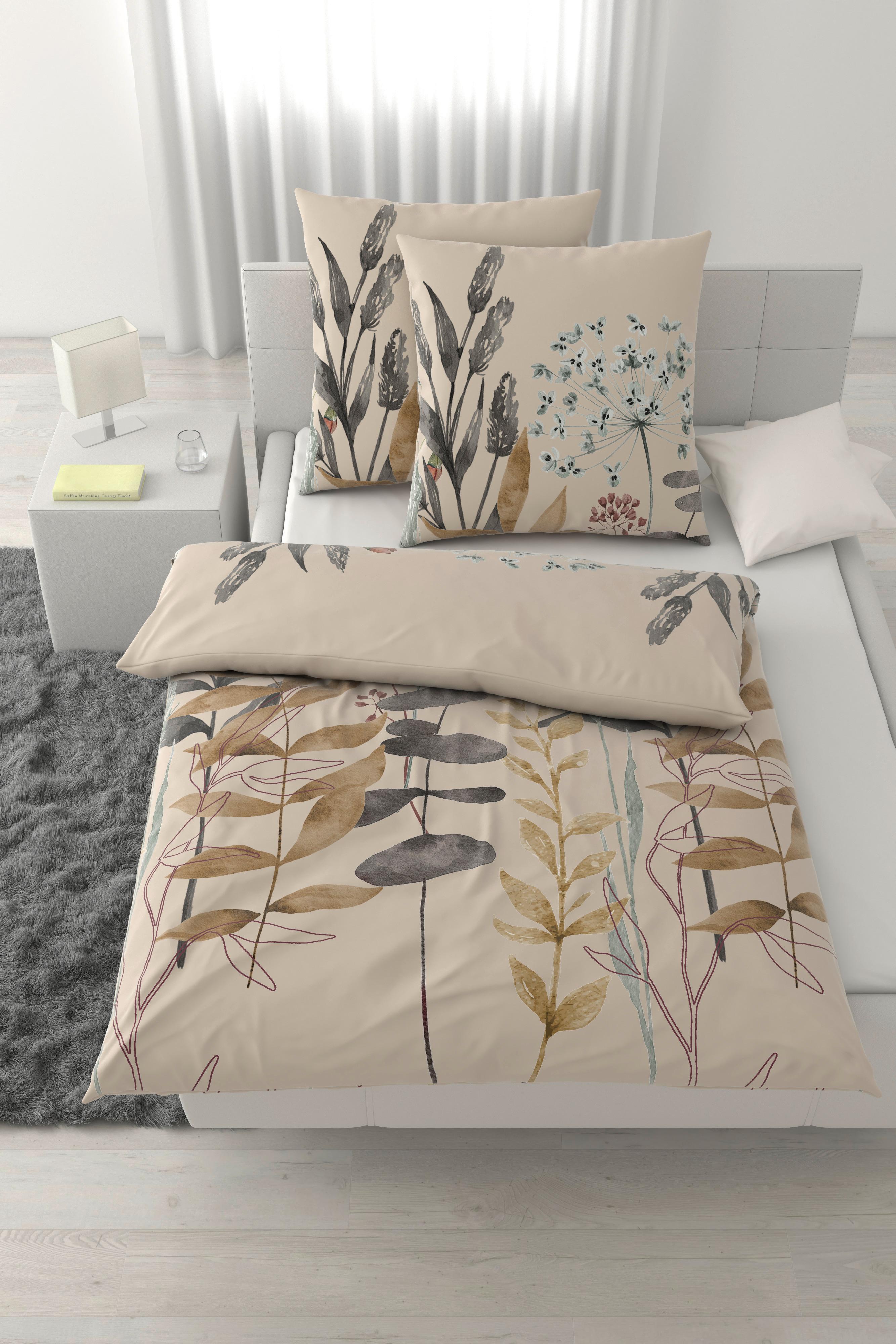 Bettwäsche Leavi XXL Beige ca. 200x200cm - Beige, MODERN, Textil (200/200cm) - Mömax