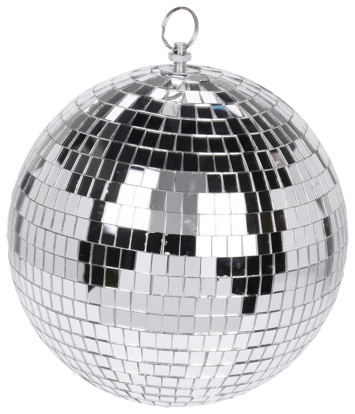 Discoleuchte Disco Silberfarben - Silberfarben, Basics, Glas/Papier (11.6/11.6/11.6cm)